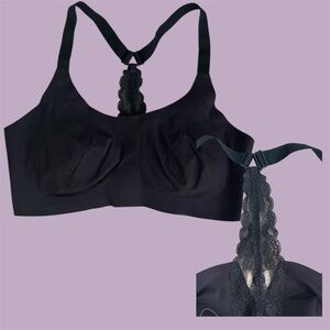 Knix Lace Racerback sz XL Bralette 38 A/B/C Black